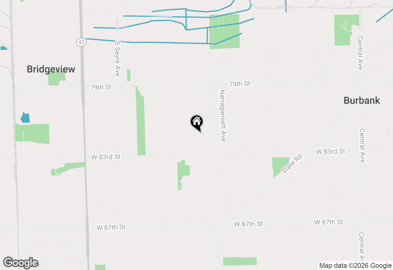 Map of 6520 W 82nd Street, Burbank, IL 60459