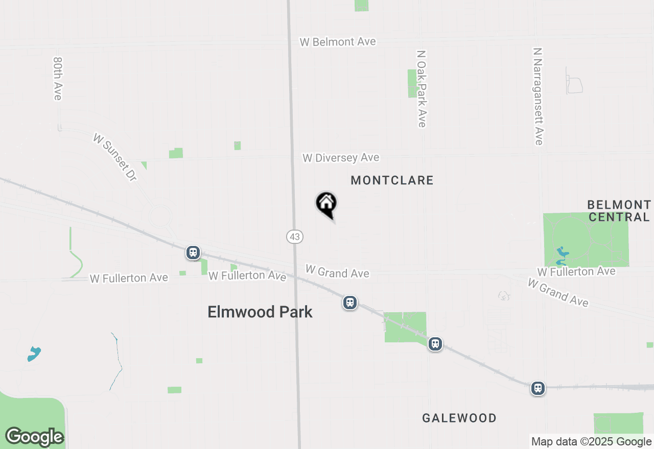 Map of 2541 N Mont Clare Avenue, Chicago, IL 60707