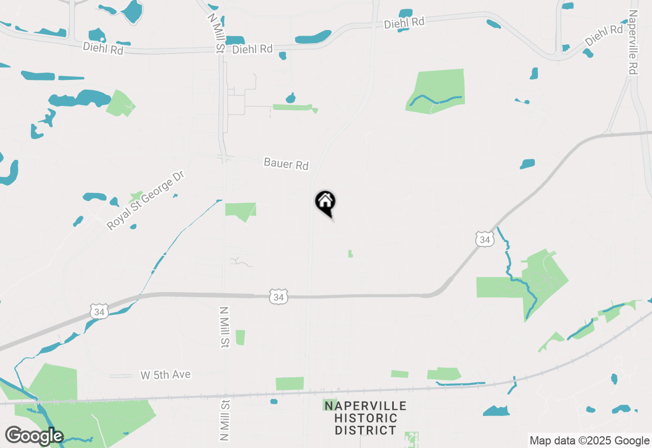 Map of 1216 Suffolk Street, Naperville, IL 60563