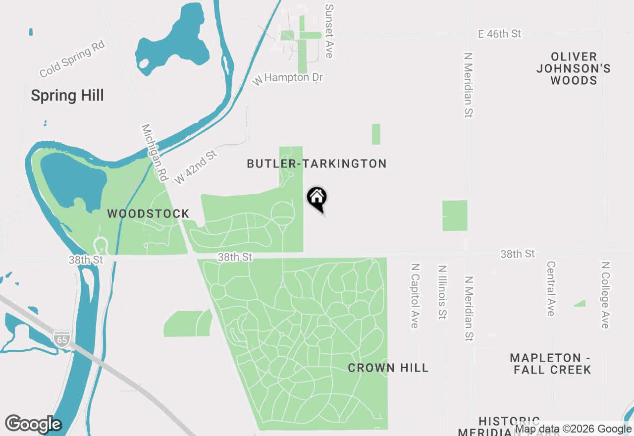 Map of 616 W 39th Street, Indianapolis, IN 46208