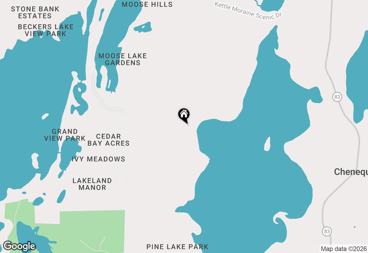 Map of 5876 County Road C, Nashotah, WI 53058