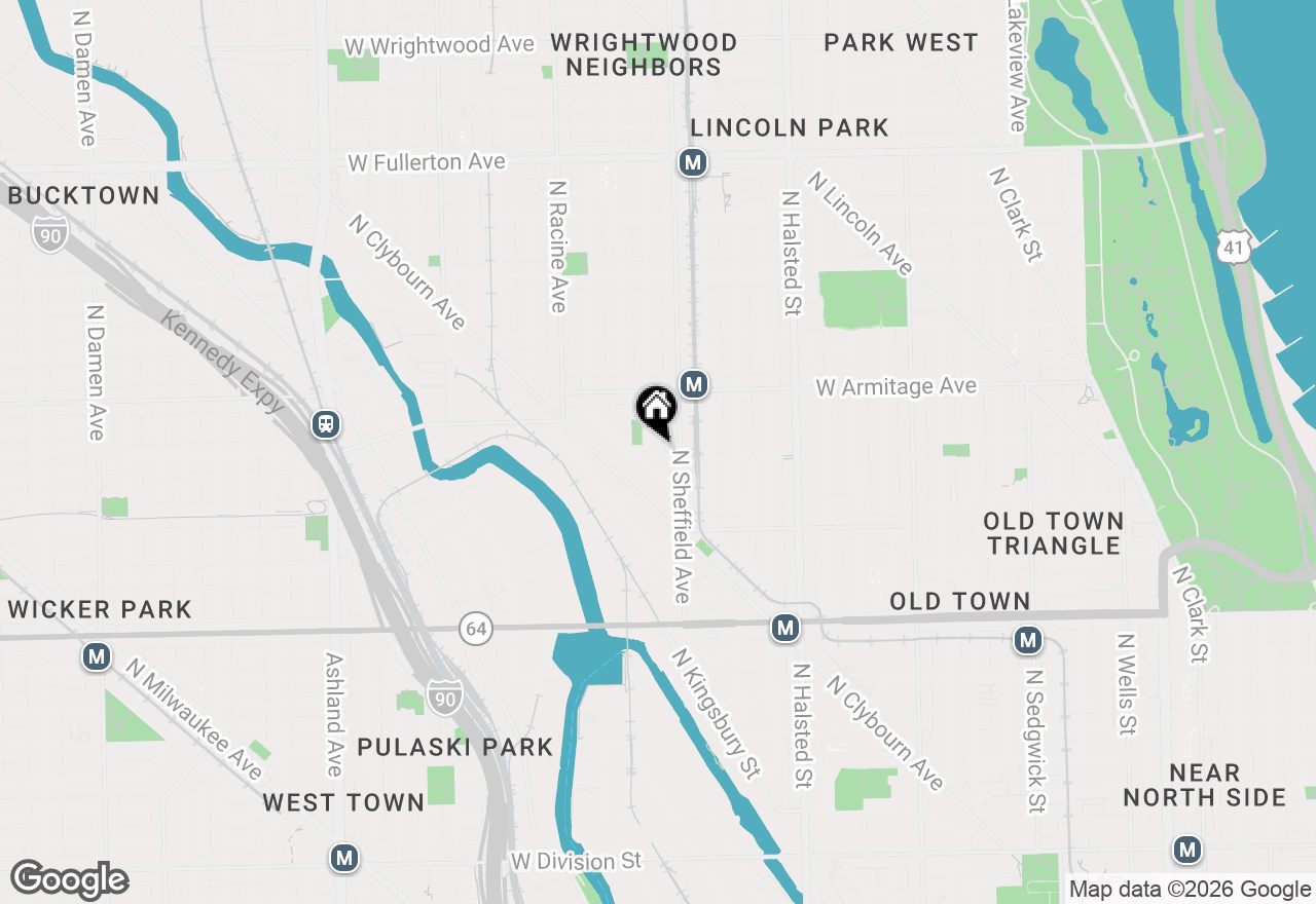 Map of 1881 N Poe Street #C, Chicago, IL 60614