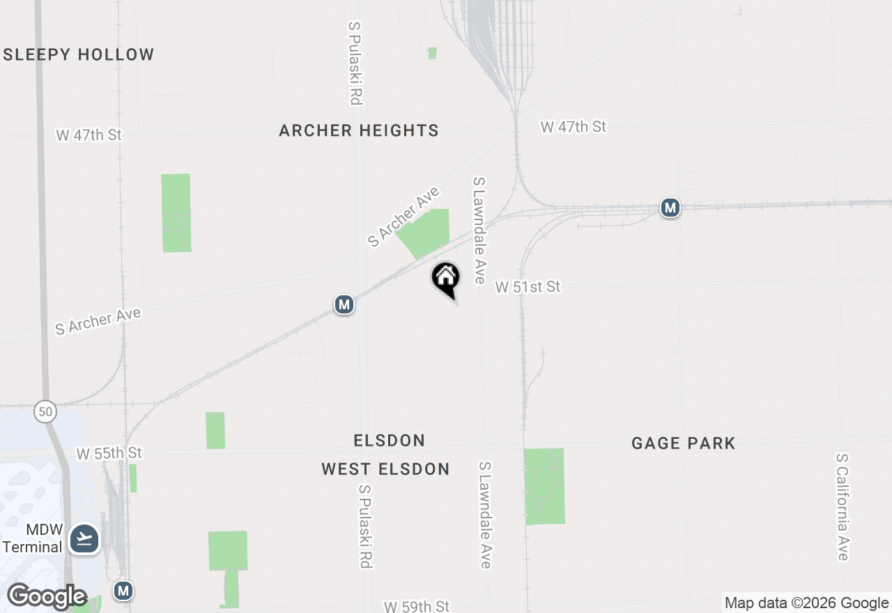 Map of 5127 S Hamlin Avenue, Chicago, IL 60632