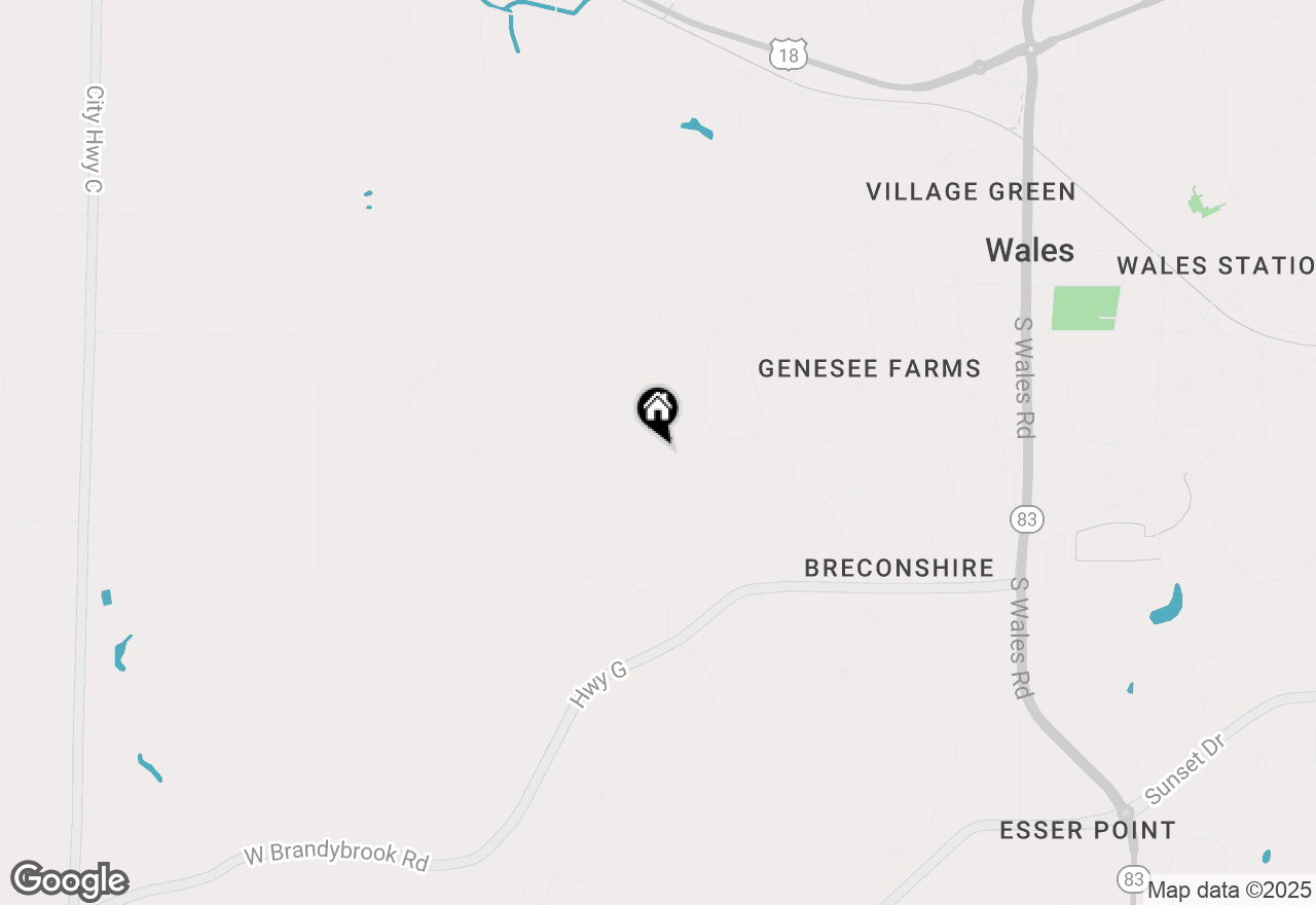 Map of 417 Anglesey Rd, Wales, WI 53183