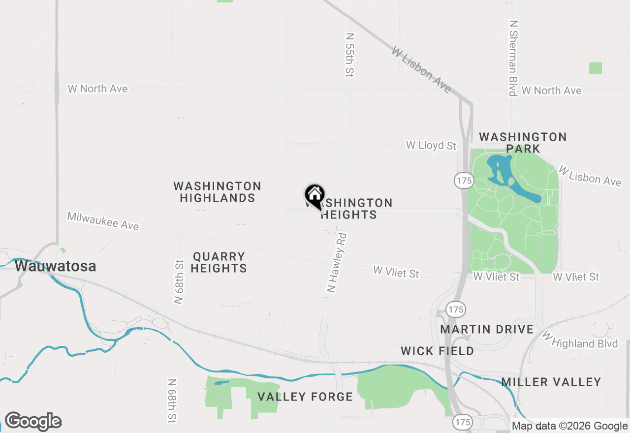 Map of 5721 W Washington Blvd, Milwaukee, WI 53208