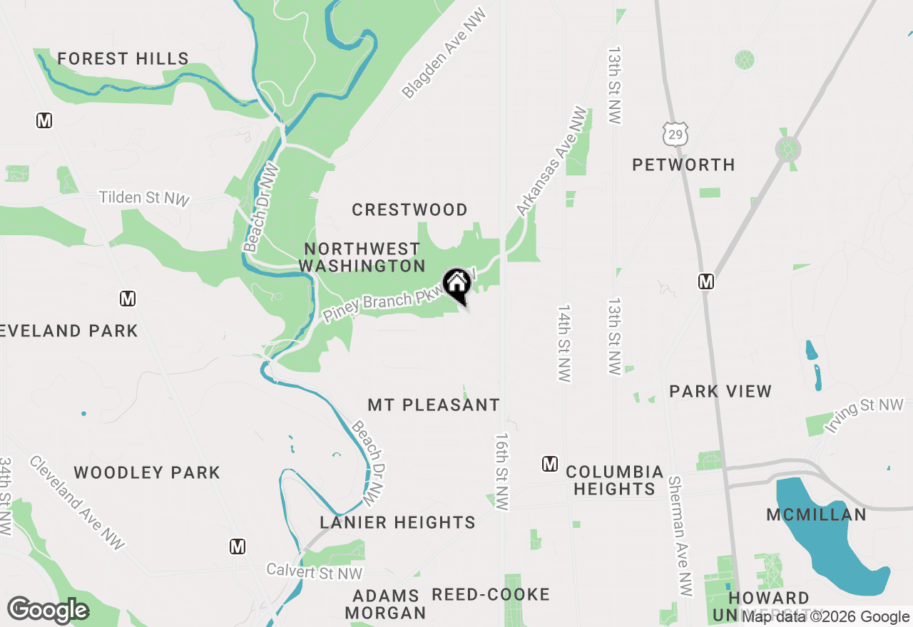 Map of 3436 17th Street Nw, Washington, DC 20010