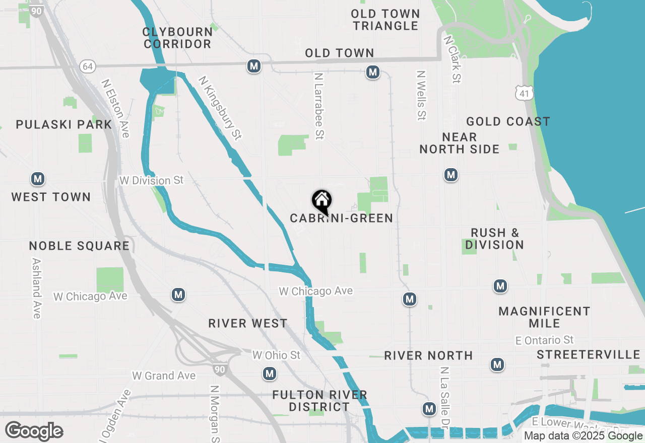 Map of 1014 N Larrabee Street #2S, Chicago, IL 60610