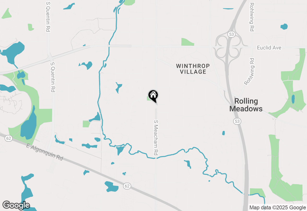 Map of 1628 S Meacham Road, Palatine, IL 60067