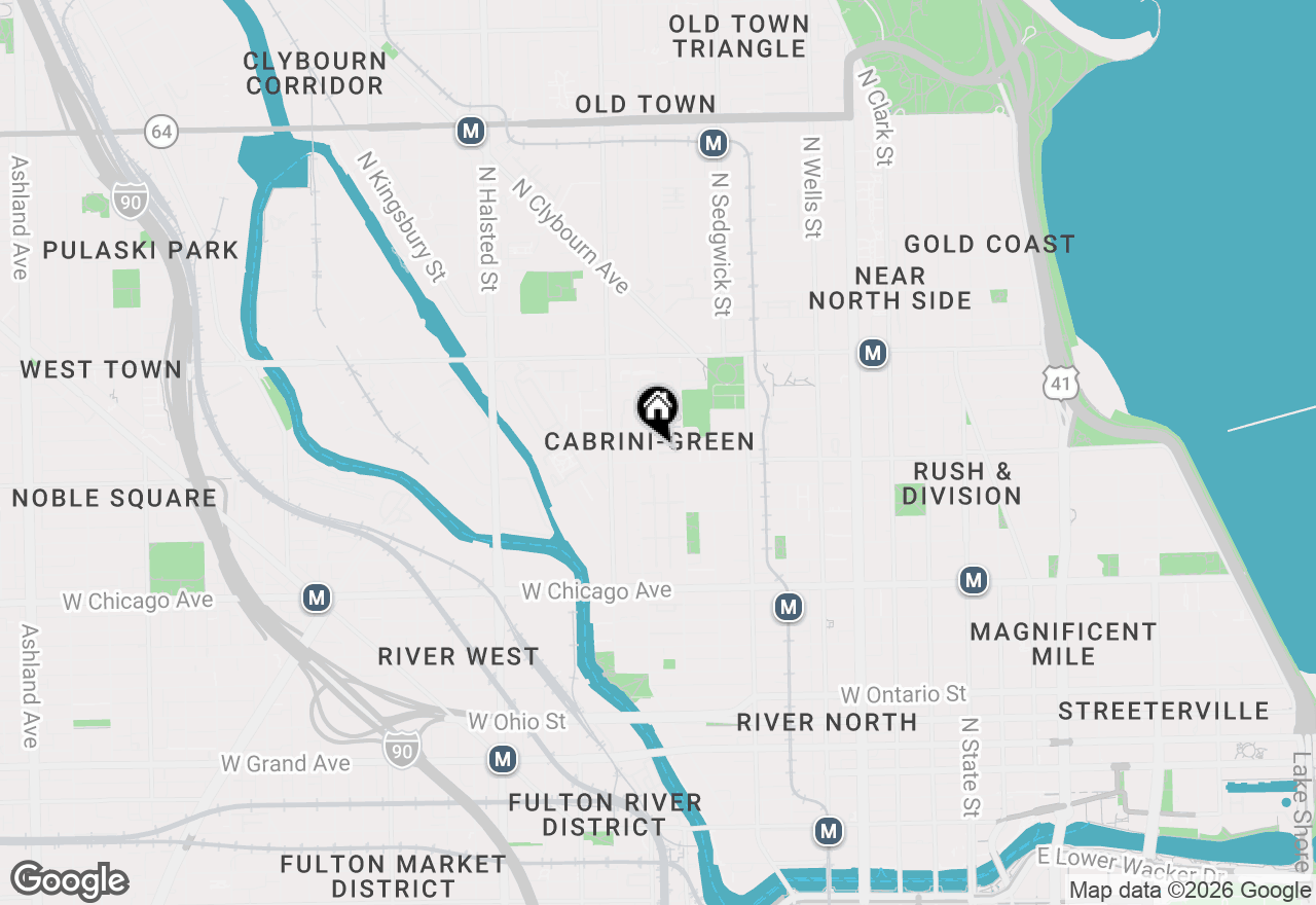 Map of 1017 N Cleveland Avenue #4, Chicago, IL 60610