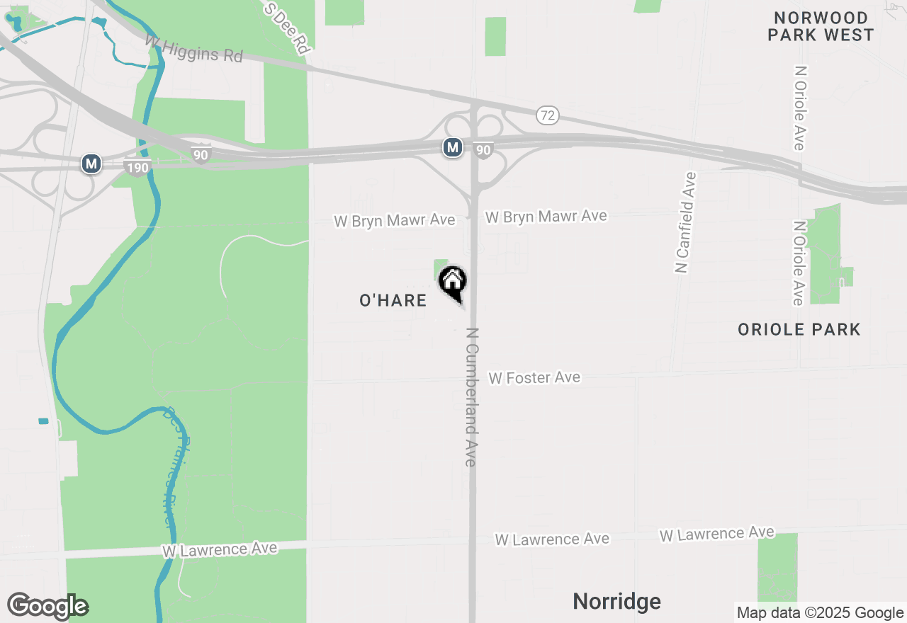 Map of 5358 N Cumberland Avenue #213, Chicago, IL 60656