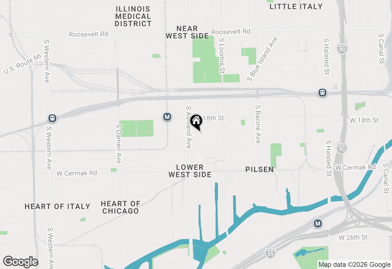 Map of 1532 W 19th Street #2, Chicago, IL 60608