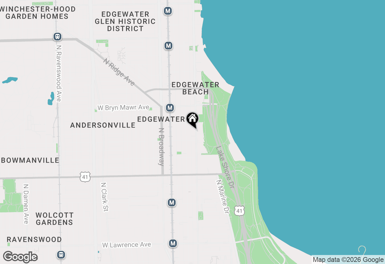 Map of 5430 N Sheridan Road #504, Chicago, IL 60640