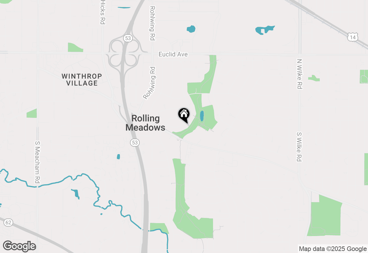 Map of 2902 Cardinal Drive, Rolling Meadows, IL 60008