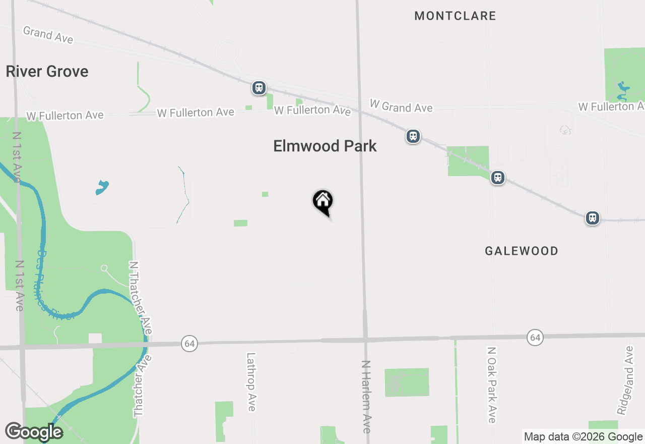 Map of 2001 N 73rd Court, Elmwood Park, IL 60707