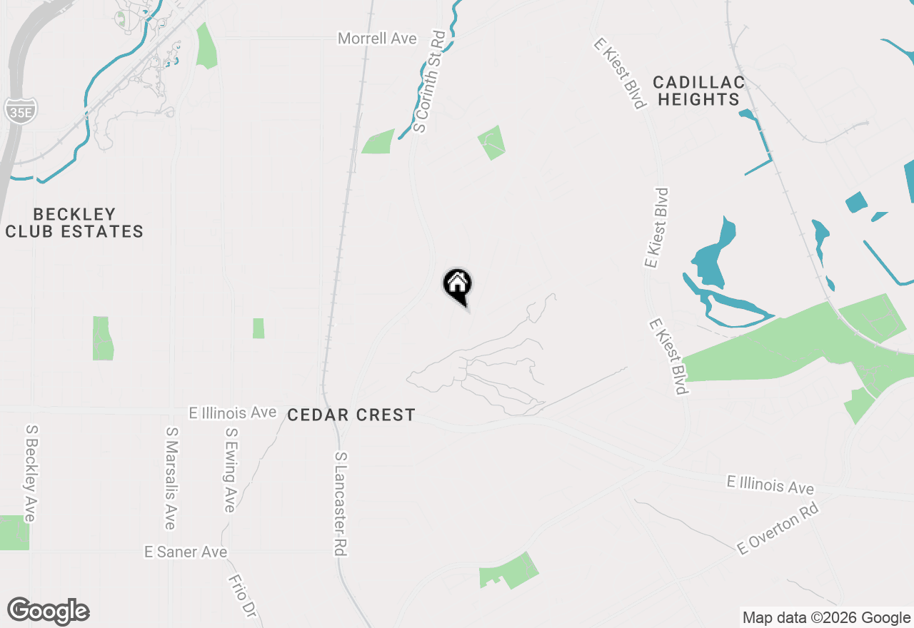 Map of 1835 Cedar Crest Boulevard, Dallas, TX 75203