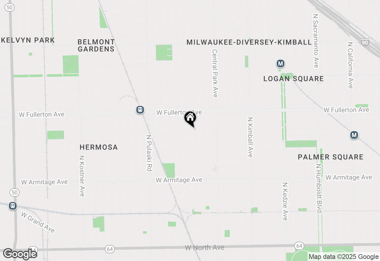 Map of 3735 W Belden Avenue #2, Chicago, IL 60647