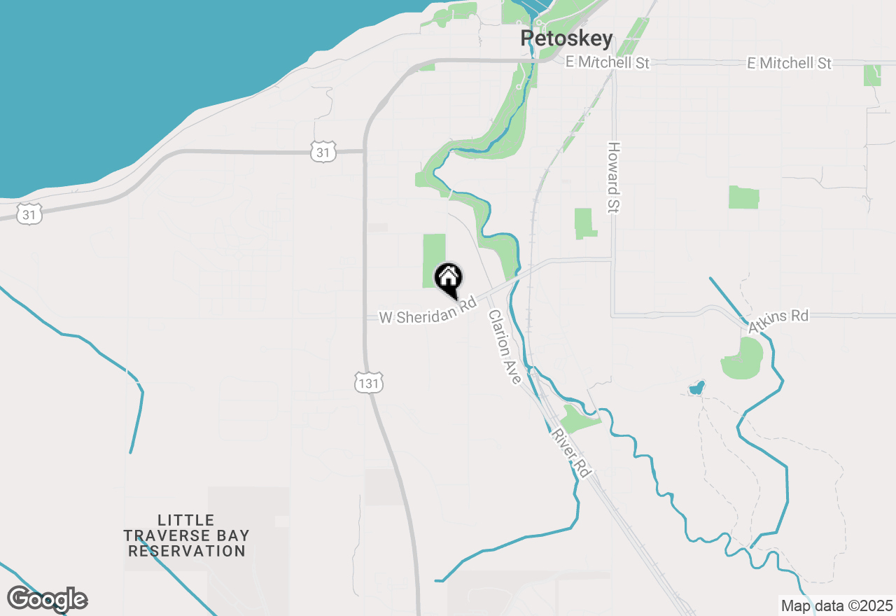 Map of 332 W Sheridan Street, Petoskey, MI 49770