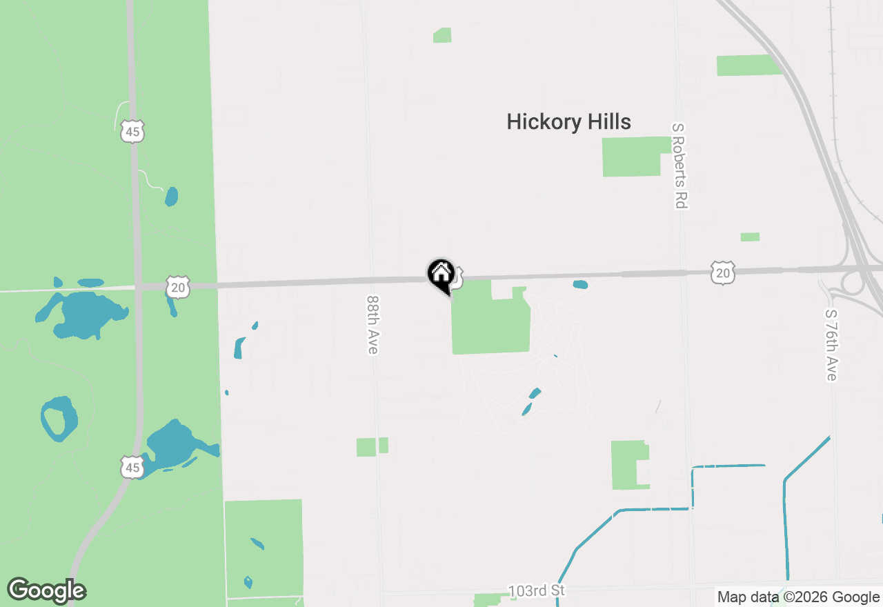 Map of 8604 W 95th Place #202, Hickory Hills, IL 60457