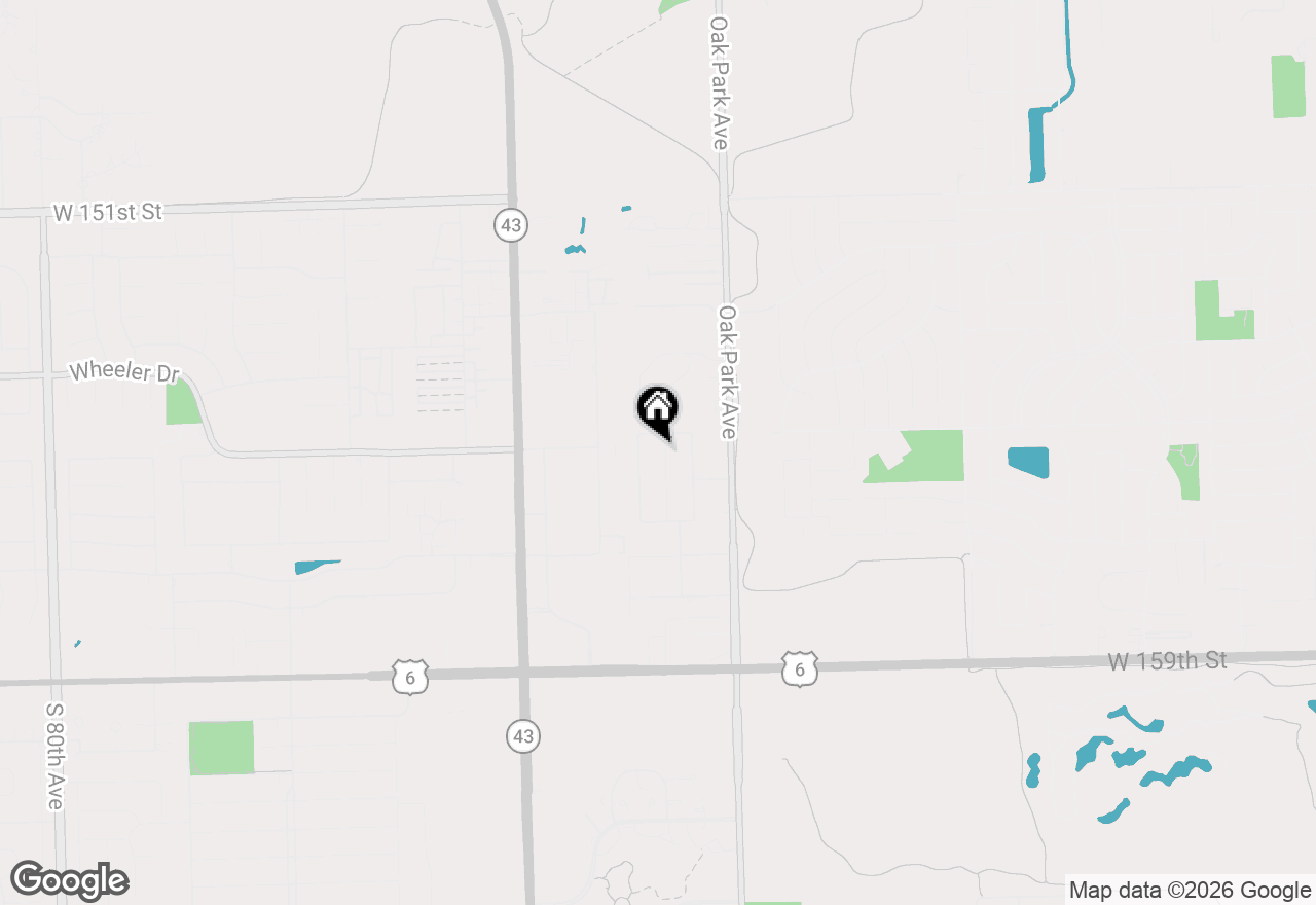 Map of 15542 Bramblewood Road, Oak Forest, IL 60452