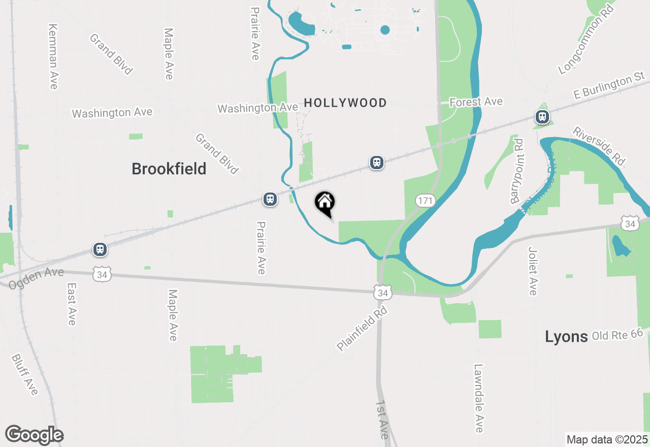 Map of (Address confidential), Lyons, Illinois 60513