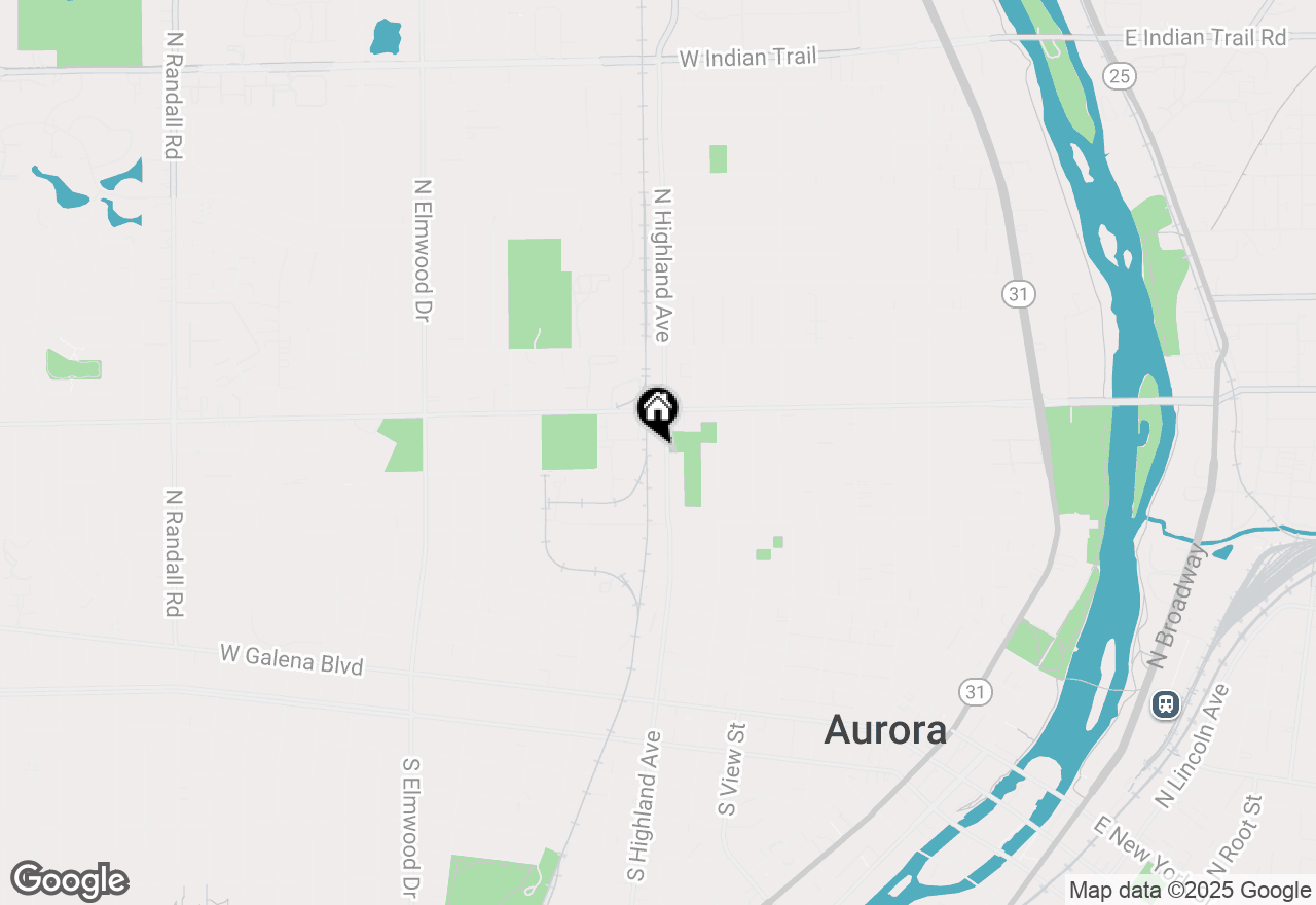 Map of 620 N Highland Avenue, Aurora, IL 60506