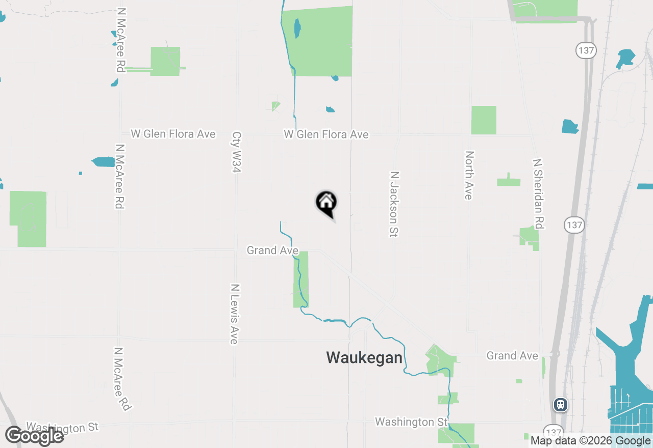Map of 825 N Butrick Street, Waukegan, IL 60085