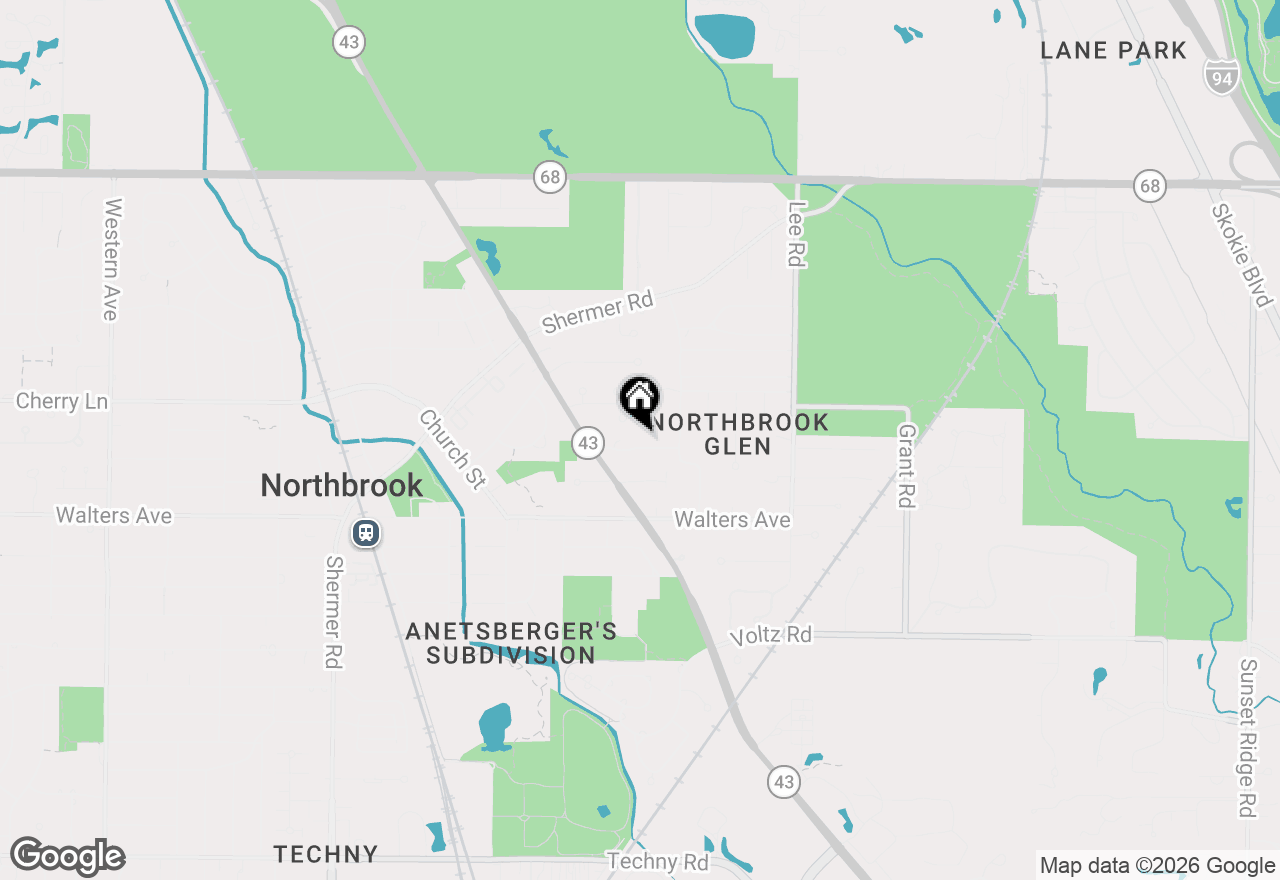 Map of 1434 Woodhill Drive, Northbrook, IL 60062