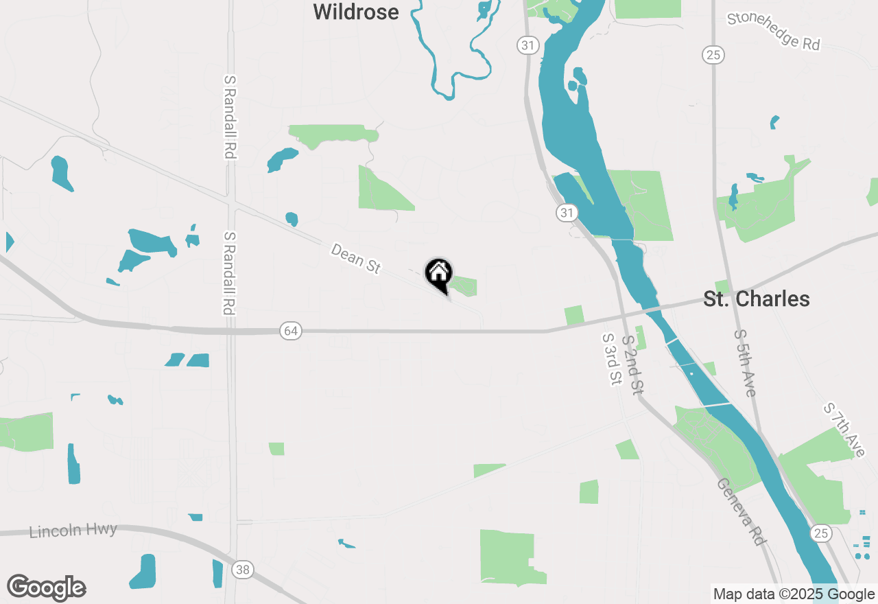 Map of 1023 Dean Street #A, St. Charles, IL 60174