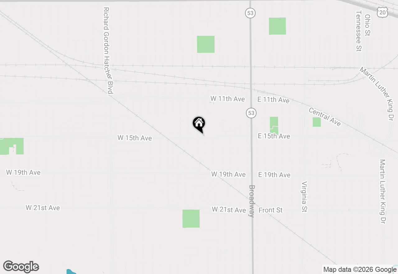 Map of 1400 Jackson Street, Gary, IN 46407