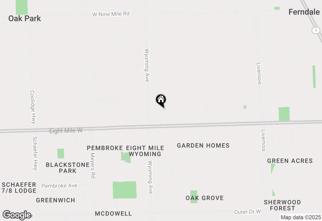 Map of 20850 Glen Lodge Road, Ferndale, MI 48220