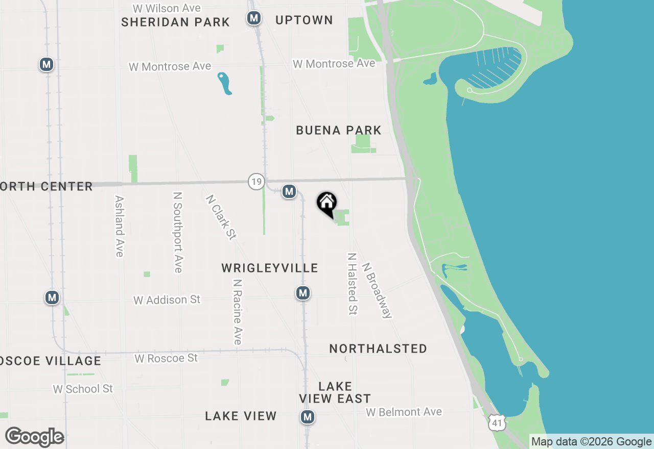 Map of 3817 N Fremont Street #1R, Chicago, IL 60613