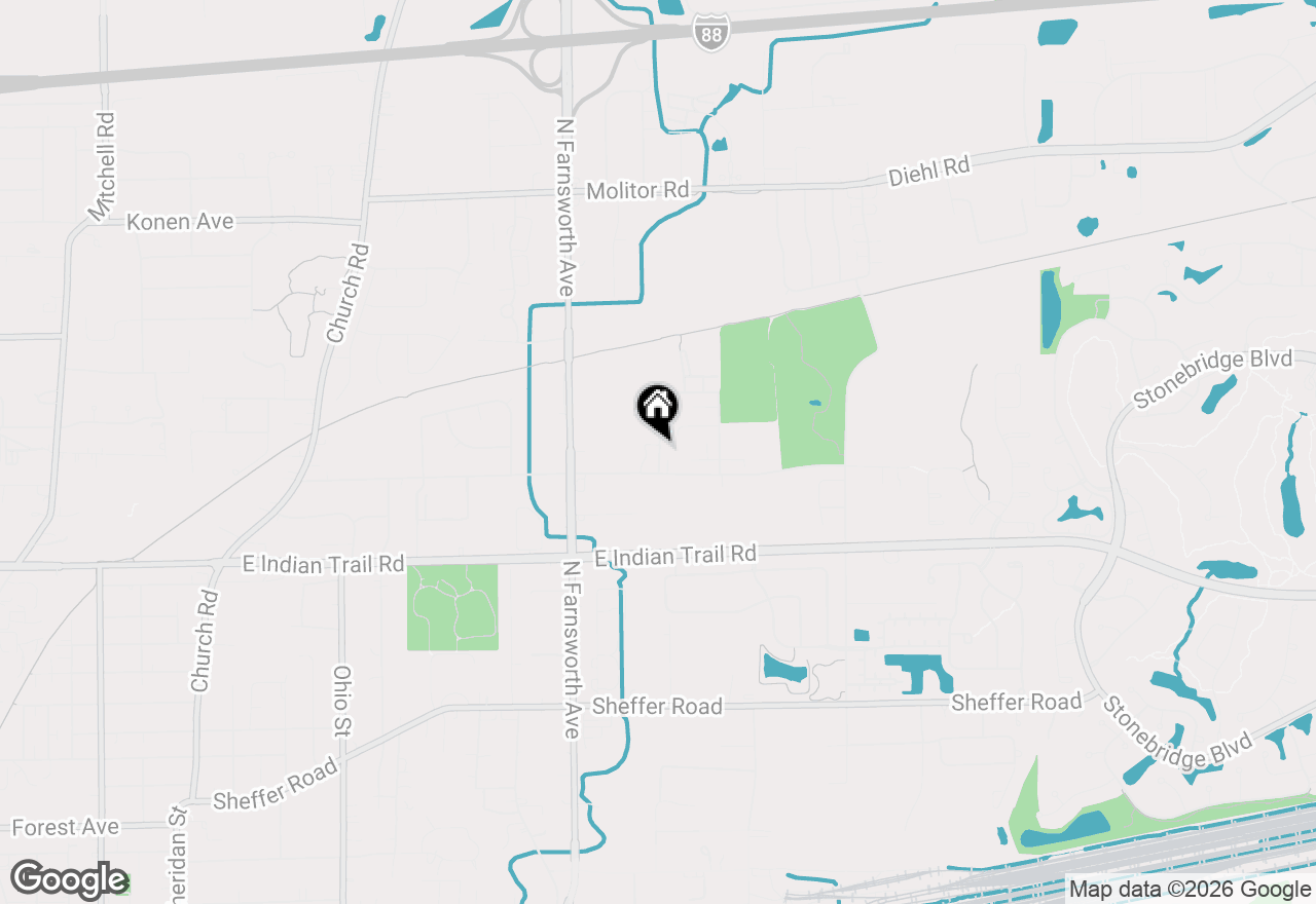 Map of 1626 Mcclure Road #-, Aurora, IL 60505