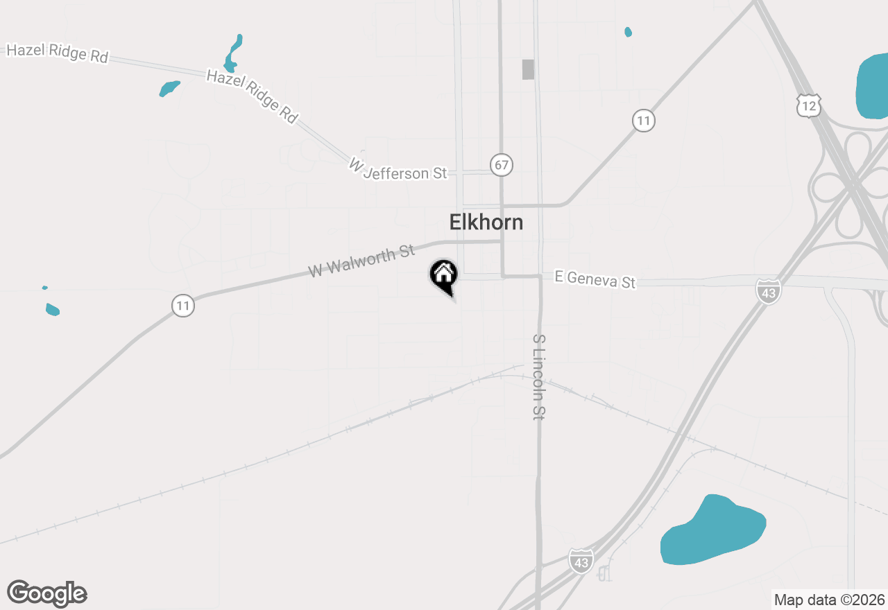 Map of 215 Randall Pl, Elkhorn, WI 53121