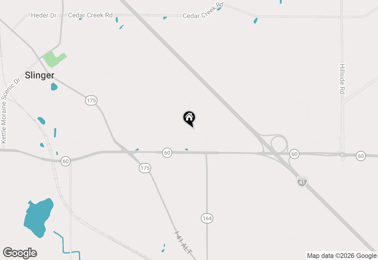 Map of 1140 Ellys Way, Slinger, WI 53086