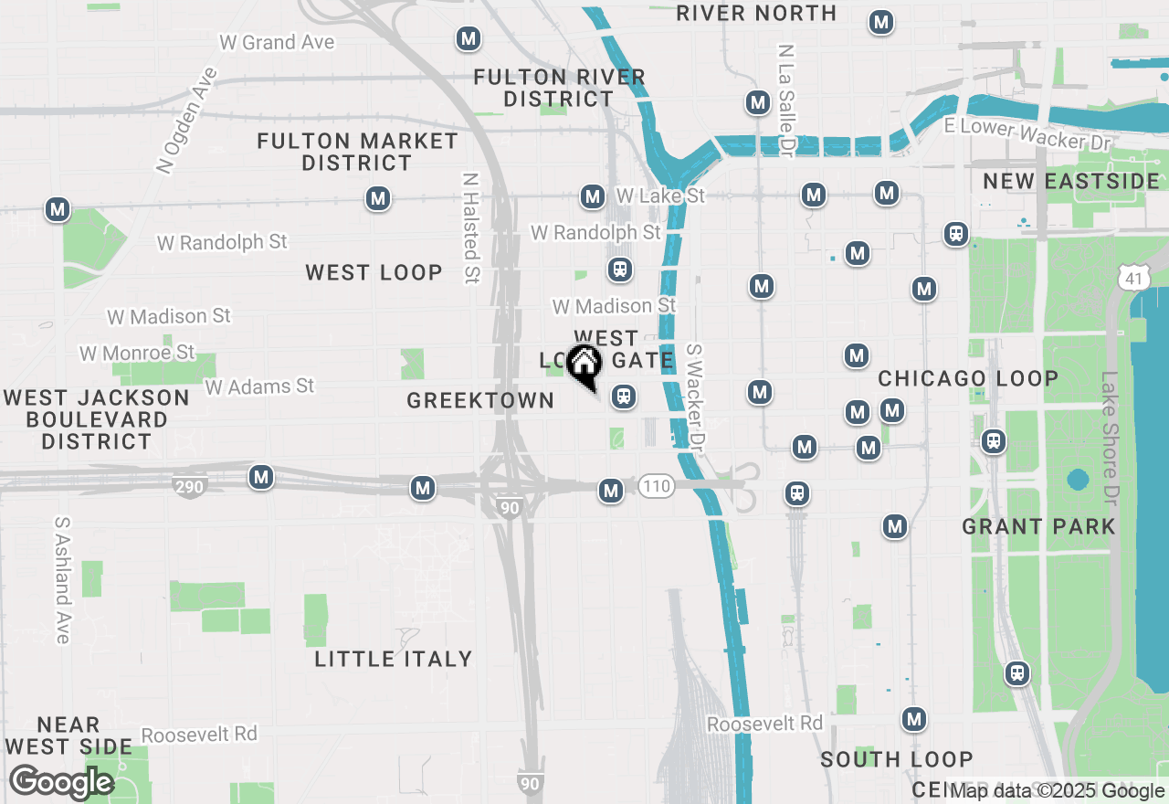 Map of 565 W Quincy Street #1317, Chicago, IL 60661