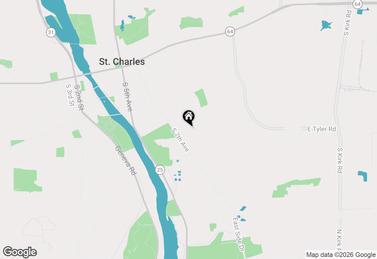 Map of 1108 S 10th Avenue, St. Charles, IL 60174