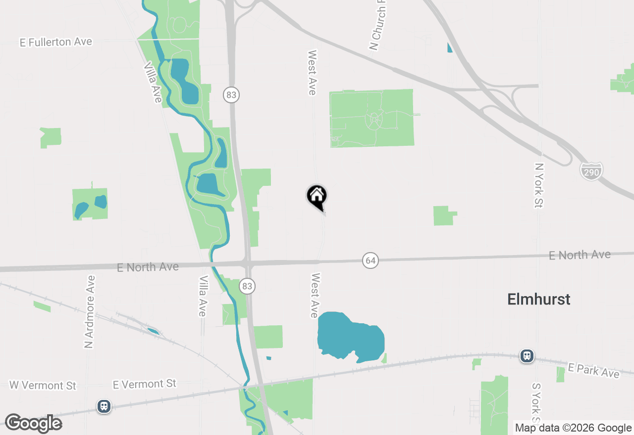Map of 376 N West Avenue, Elmhurst, IL 60126