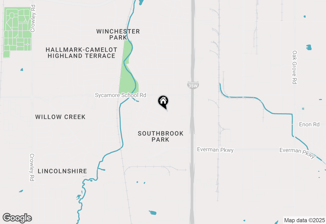 Map of 205 Willow Creek Lane, Fort Worth, TX 76134