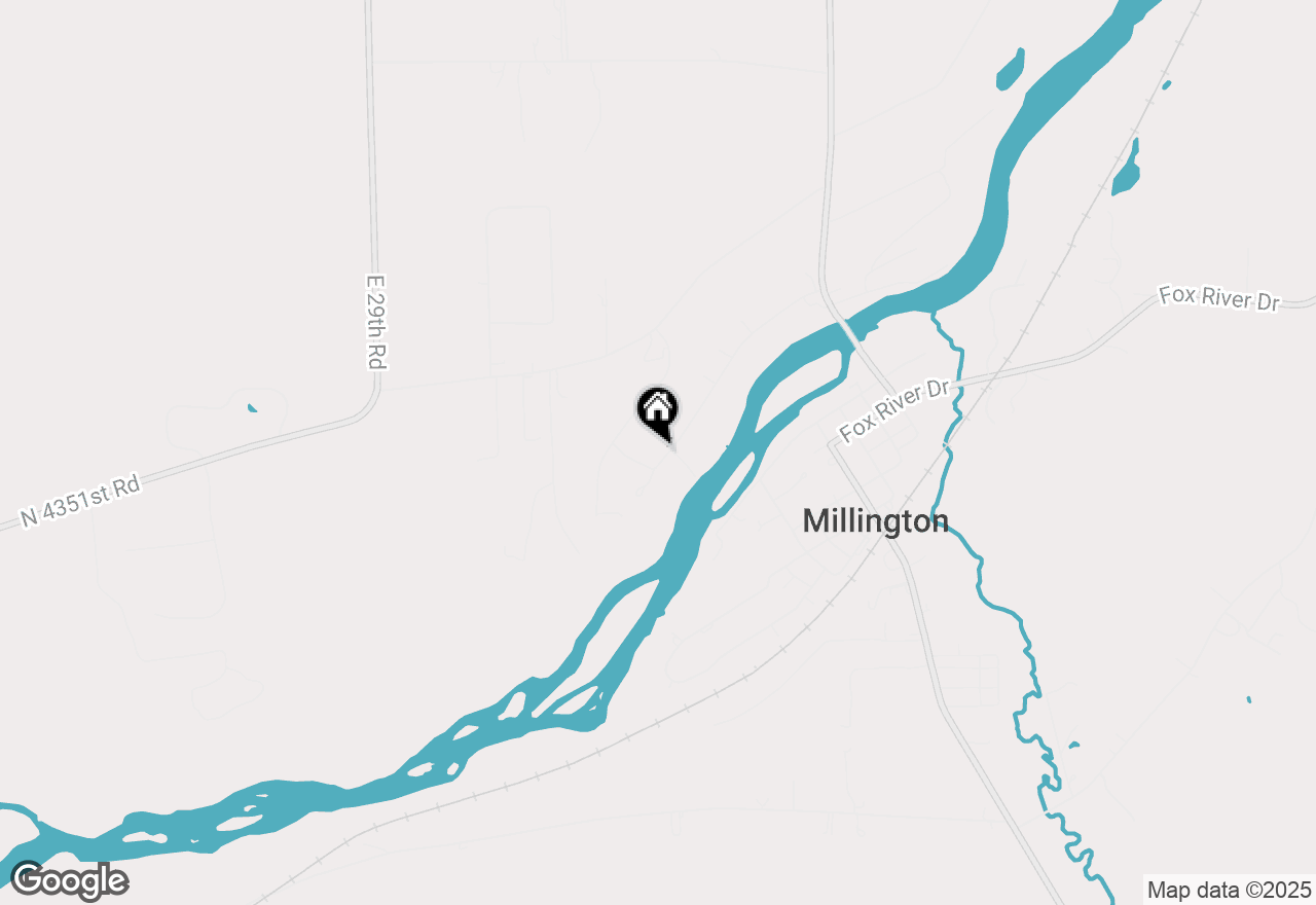 Map of 122 Belle Rive Drive, Millington, IL 60537