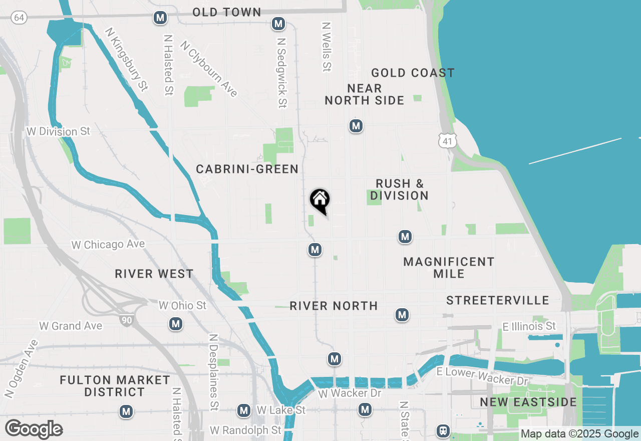 Map of 849 N Franklin Street #905, Chicago, IL 60610