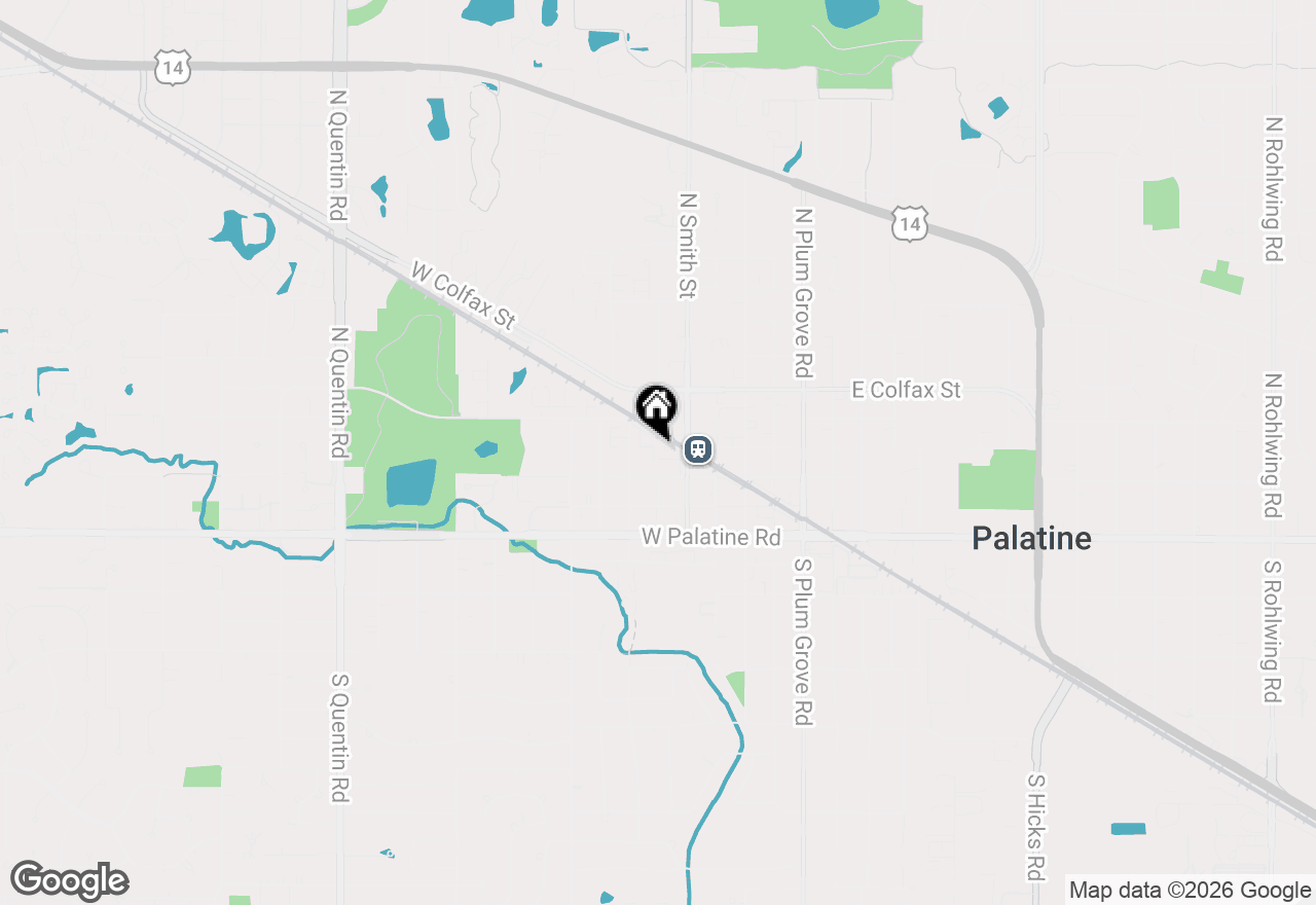 Map of 233 W Wood Street #73B, Palatine, IL 60067