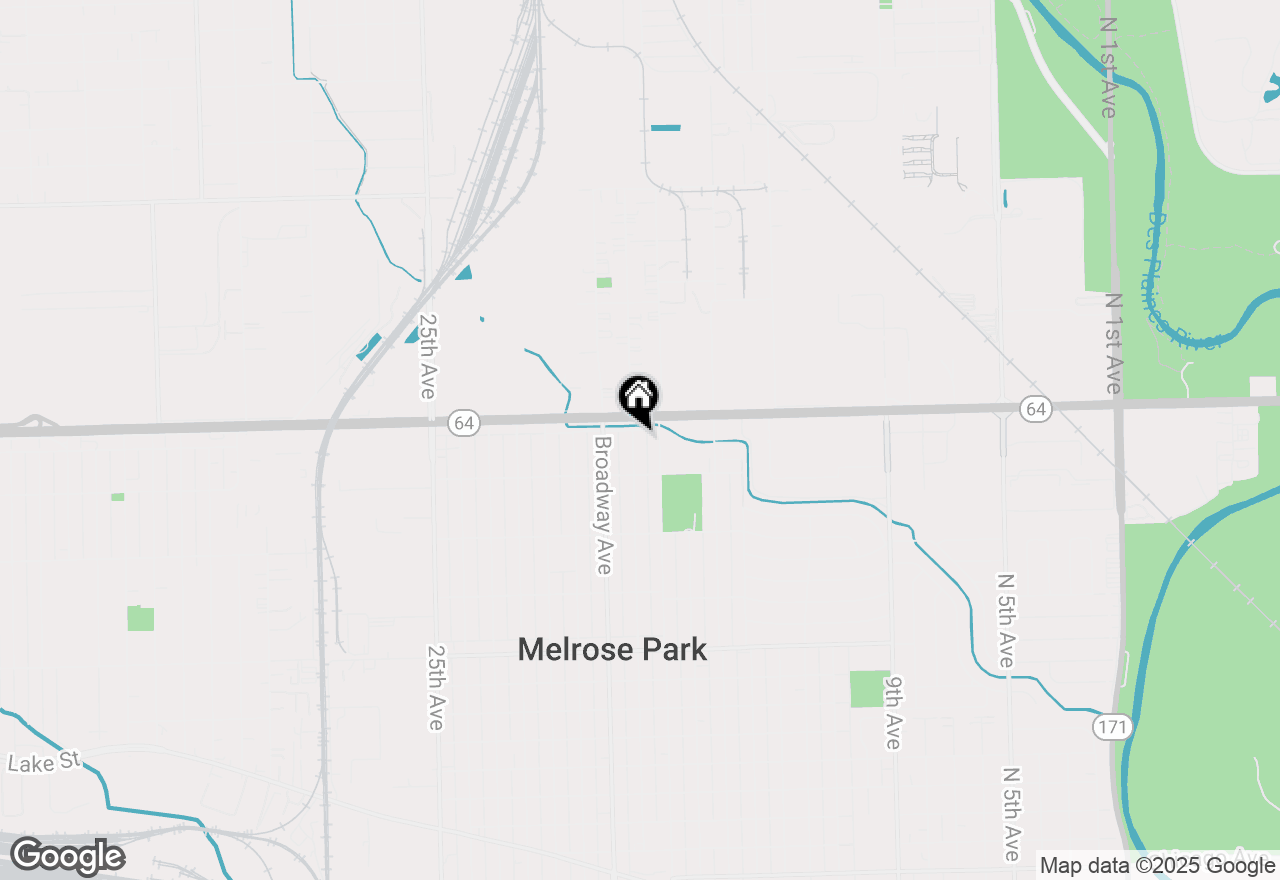 Map of 1827 N 18th Avenue, Melrose Park, IL 60160