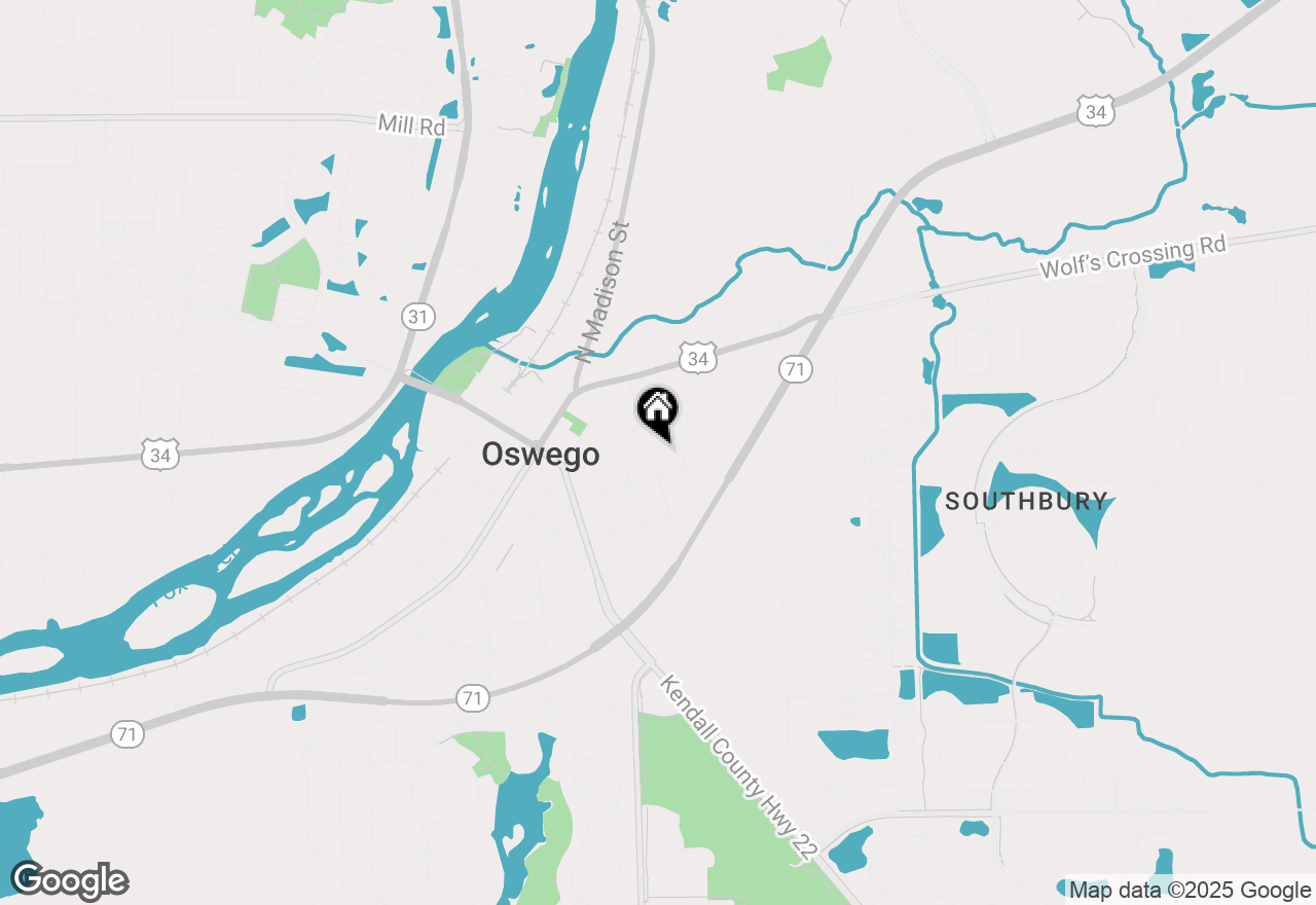 Map of 80 Park Street, Oswego, IL 60543