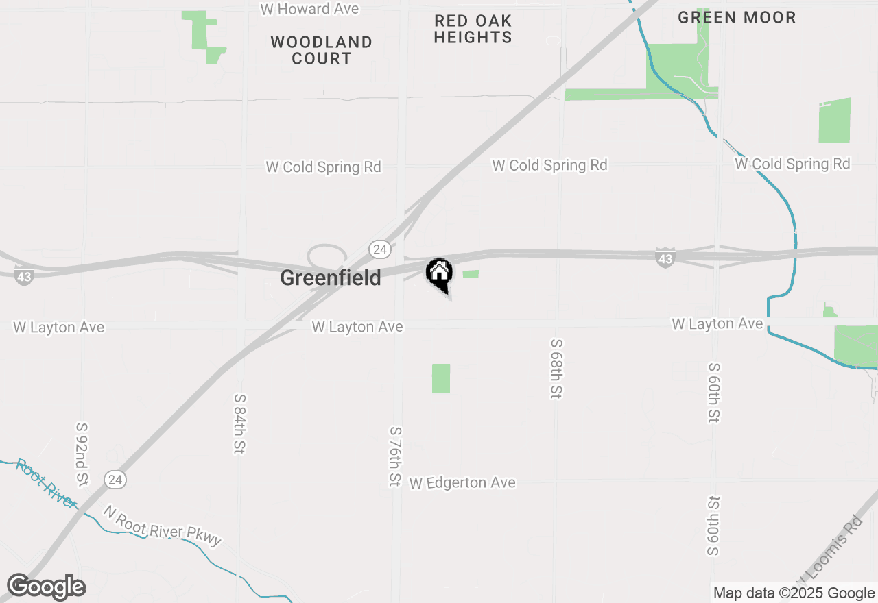 Map of 4671 S Woodland Dr, Greenfield, WI 53220