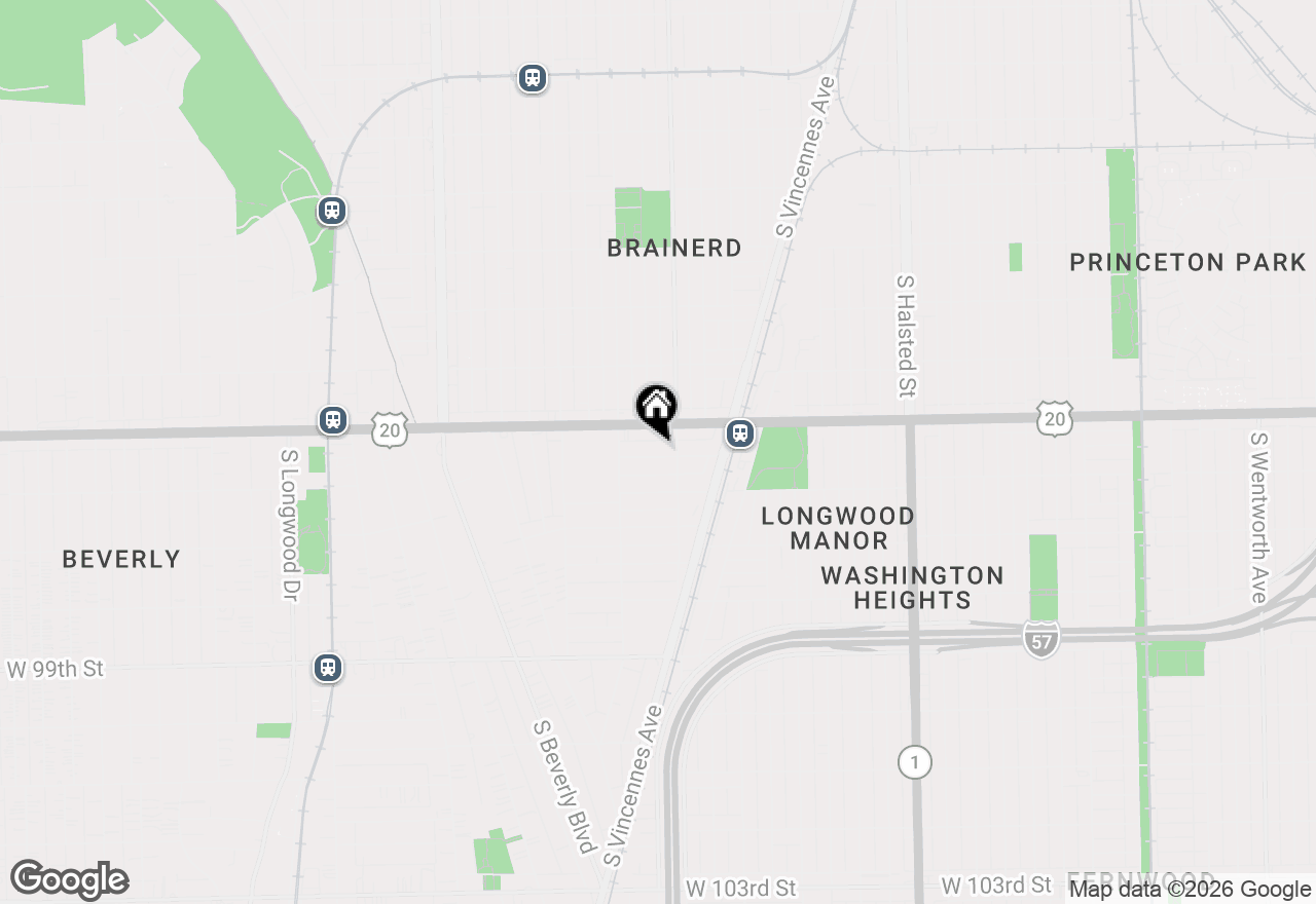 Map of 1216 W 95th Place, Chicago, IL 60643