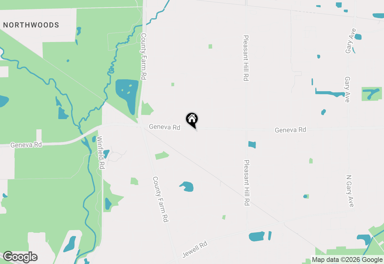 Map of 1N038 Woods Avenue, Wheaton, IL 60187