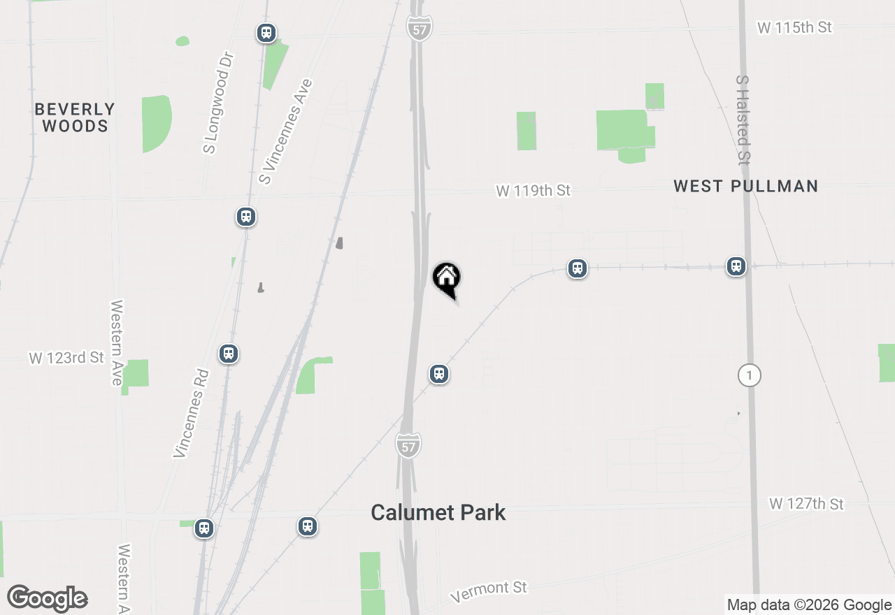 Map of 12154 S Justine Street, Chicago, IL 60643
