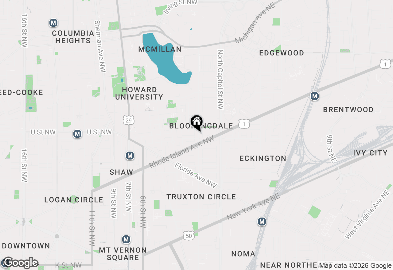 Map of 1934 1st Street Nw, Washington, DC 20001