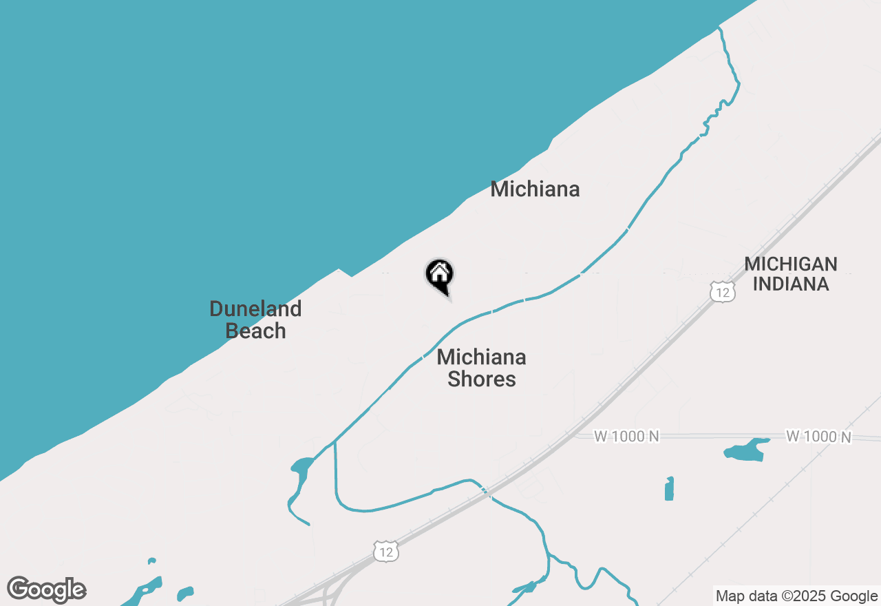 Map of 12 Powhatan Drive, Michiana Shores, IN 46360
