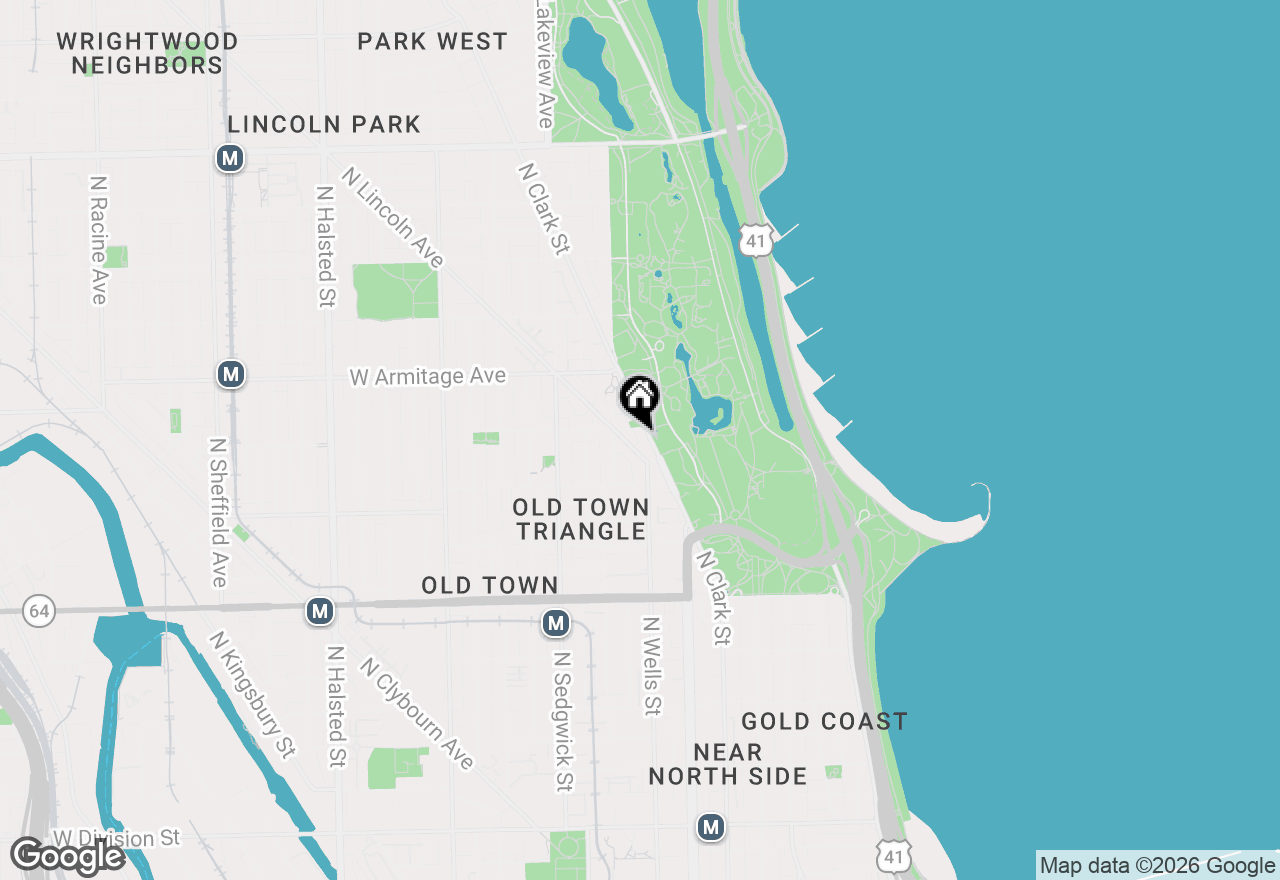 Map of 1850 N Clark Street #1205, Chicago, IL 60614